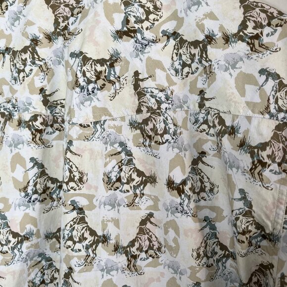 Pendleton Mens Western Pearl Snap Short Sleeve Button-Up Shirt Medium - Picture 8 of 9